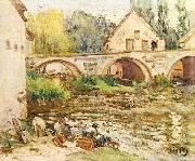 Alfred Sisley Die Wascherinnen von Moret oil painting on canvas